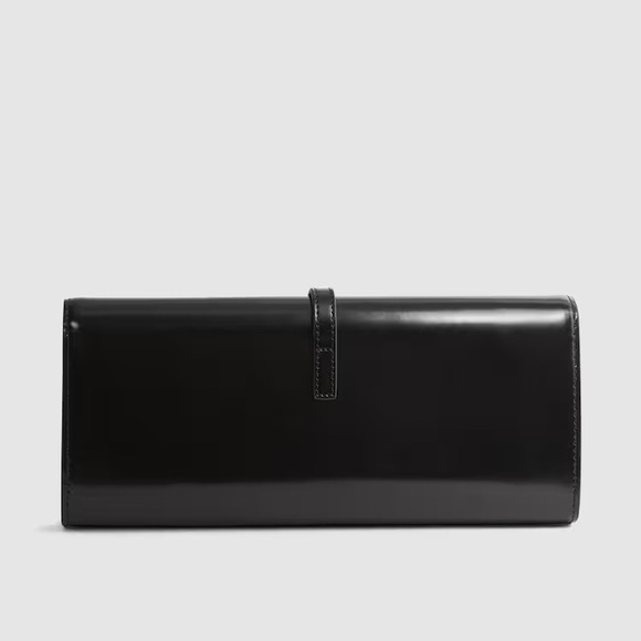 Reiss Black Clutch with Gold Accent - Picture 3 of 9